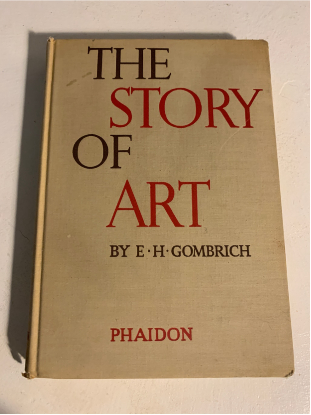 Phaidon The Story of Art by E.H. Gombrich Coffee Table Book Beige Red